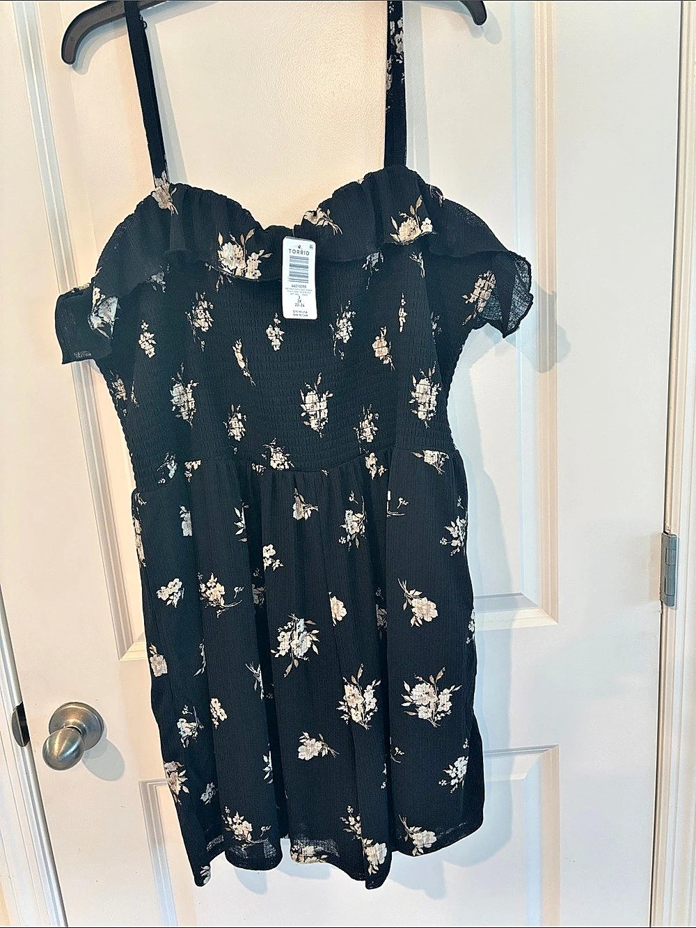 TORRID Floral Romper Black & White Size 3x
